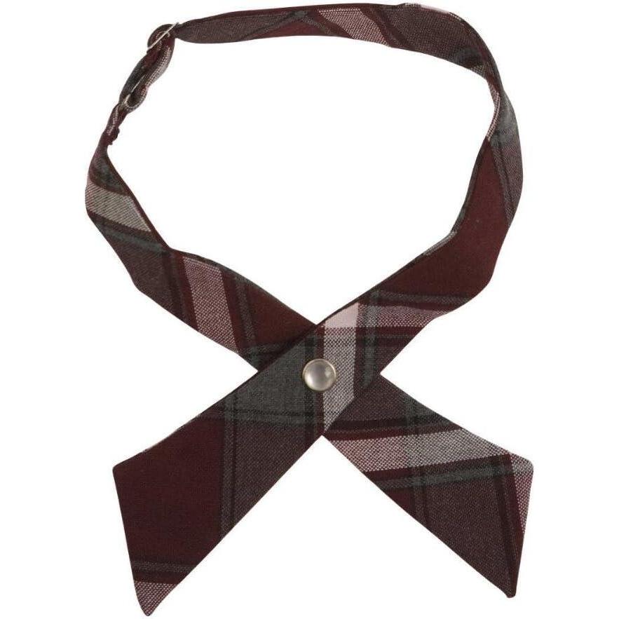 imageFrench Toast Girls Adjustable Cross Tie PlaidBurgundy Plaid