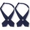 Tarpop 2 Pack French Girls Uniform Tie Cross Adjustable Neck Tie for Girls School Women(Navy Blue)