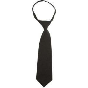 French Toast Boys’ Adjustable Solid Tie Size 4-7, Black, One Size