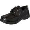 French Toast Boys Shoes – Kids Oxford School Uniform Loafer Church Dress Shoes Slip-On Faux-Leather (Toddler-Big Kid) (Black)(Black Slip-on Lace-up)