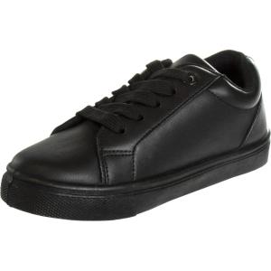 French Toast Boys Girls Shoes -Unisex Athletic Casual Dress Kids School Uniform Loafer Oxford Canvas Tennis Sneakers (White/Black) (Little Kid/Big Kid)(Black-2)