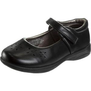 French Toast Girls Mary Jane Shoes Uniform Ballet Flats Dress School Shoes for Girls Size Toddler, Little Kid, Big Kid, Adult(Black Flower)