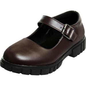 French Toast Girls Round Toe Ankle Strap Maryjane School Shoes – Mary Jane Chunky Platform Oxford Dress Shoe Pumps – Black/Navy/Brown (Size 12-5 Little Kid/Big Kid)(Brown)