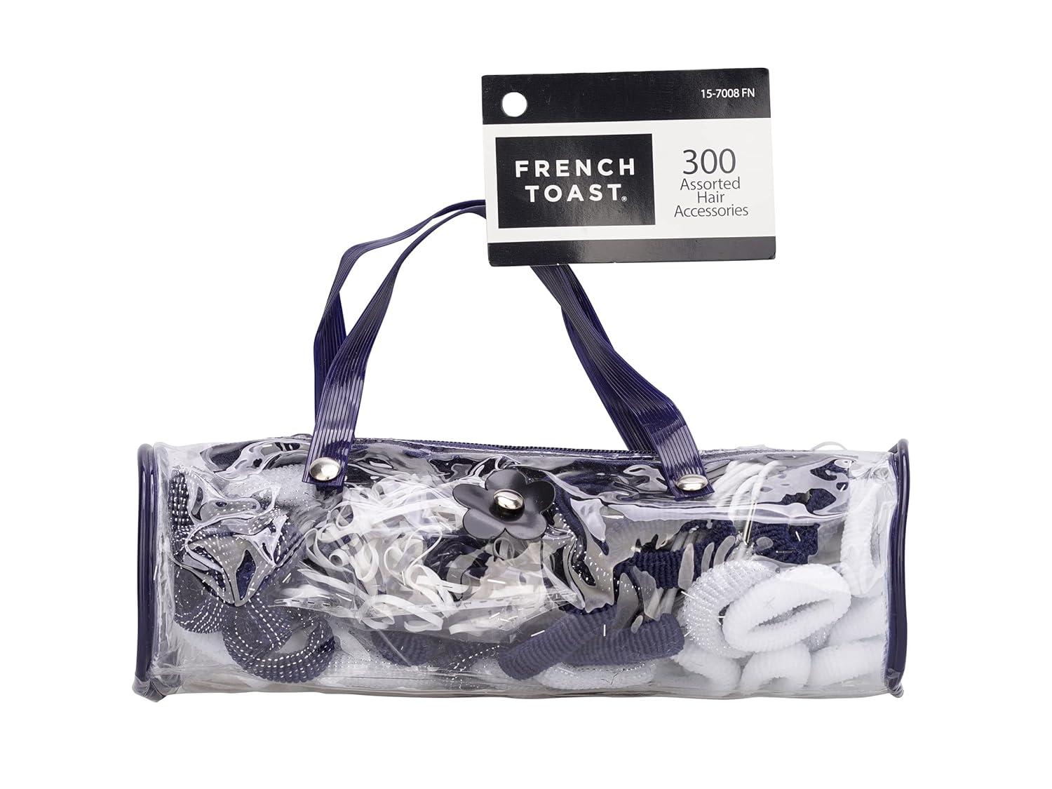 imageFrench Toast Kids School Uniform Assorted Hair Accessories Navy Blue ampamp White One Size