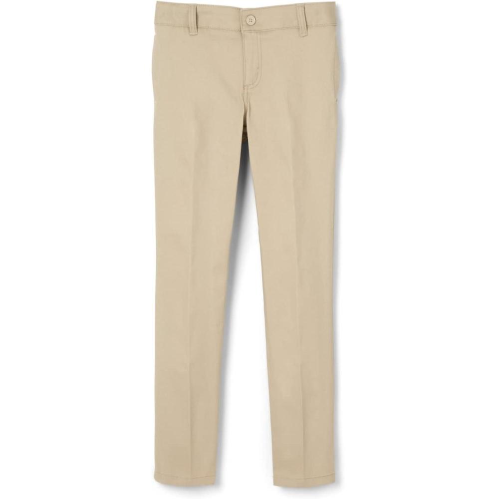 imageFrench Toast Girls Adjustable Waist Stretch Twill Skinny Pant Standard ampamp PlusKhaki