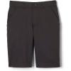 French Toast Men’s Moisture Wicking Flat Front Stretch Microfiber Performance Short(Black)