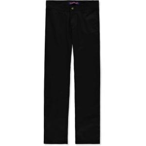 French Toast Womens’ Teen and Young Women’s Straight Fit Stretch Twill Pant(Black)
