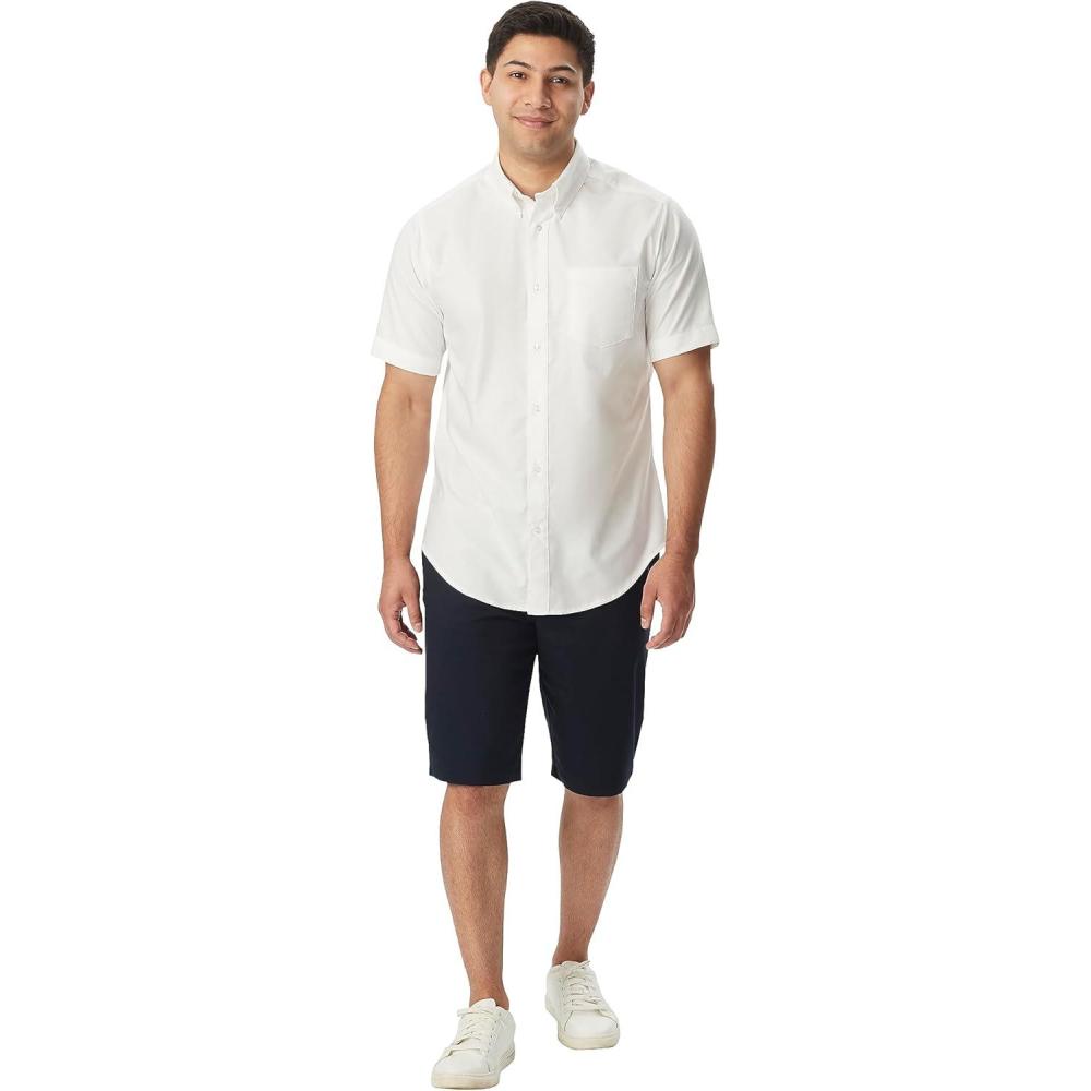 imageFrench Toast Boys Short Sleeve Oxford Dress Shirt Standard ampamp HuskyWhite