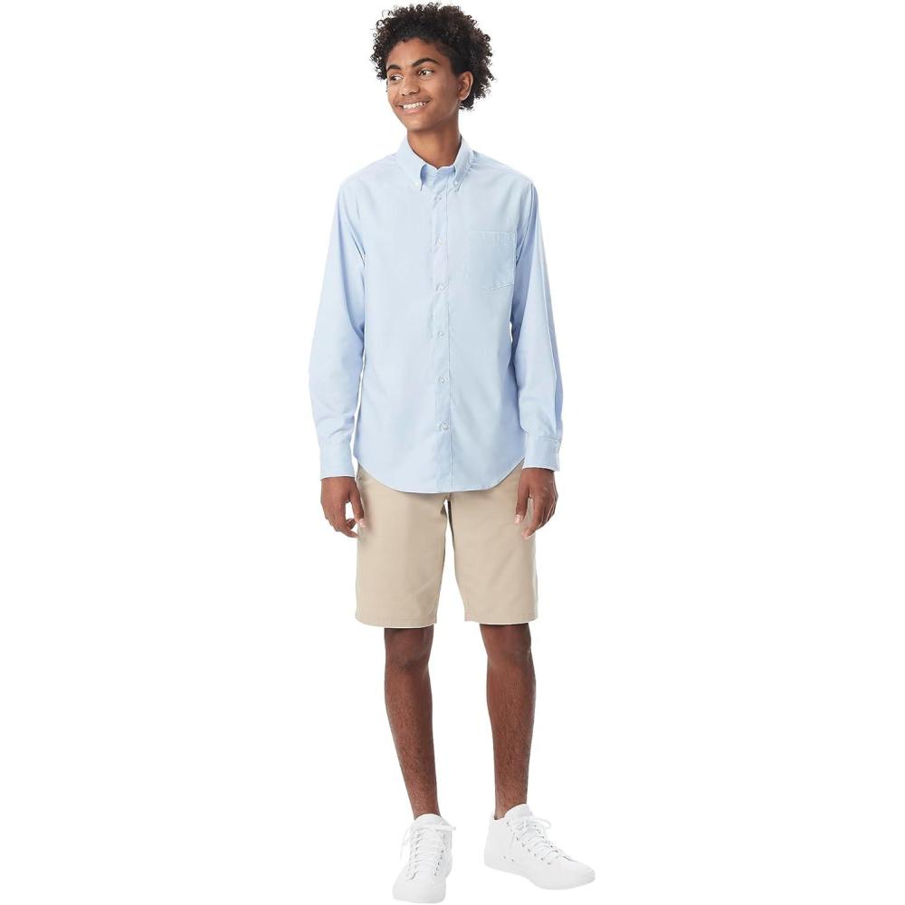 imageFrench Toast Mens Flat Front Stretch Twill ShortKhaki
