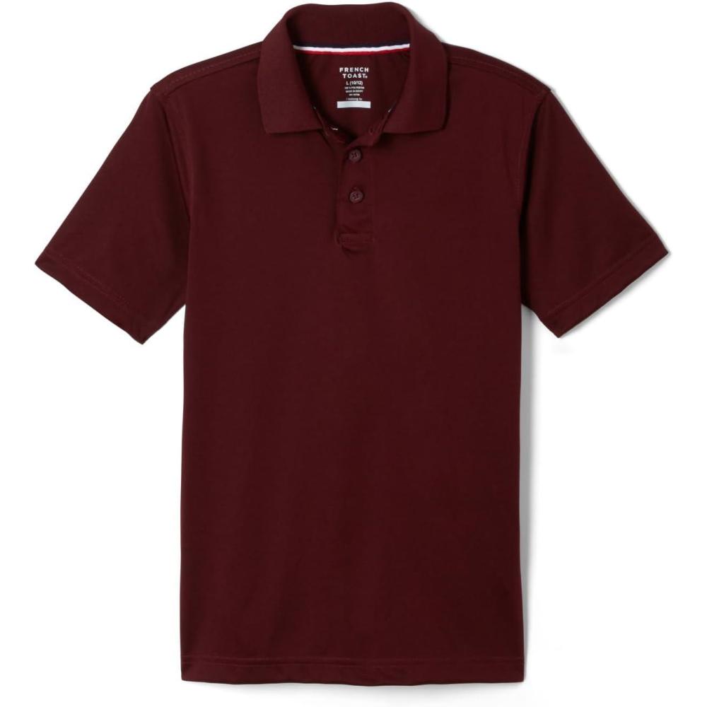 imageFrench Toast Unisex Adult Moisture Wicking Sport PoloBurgundy