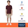 French Toast Men’s Moisture Wicking Performance Sport Polo Short Sleeve Shirt, Light Blue, Medium