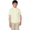 French Toast Boys Short Sleeve Oxford Dress Shirt (Standard & Husky)(Yellow)