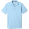 French Toast Men’s Moisture Wicking Performance Sport Polo Short Sleeve Shirt, Light Blue, Medium