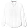 French Toast Young Mens Long Sleeve Oxford Shirt(White)
