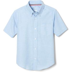 French Toast Boys Short Sleeve Oxford Dress Shirt (Standard & Husky)(Light Blue)