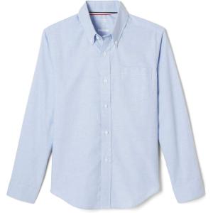 French Toast Men’s Long Sleeve Oxford Shirt(Light Blue)