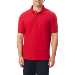 French Toast Unisex-Adult Sleeve Pique Polo Shirt (Standard & Husky)(Red)