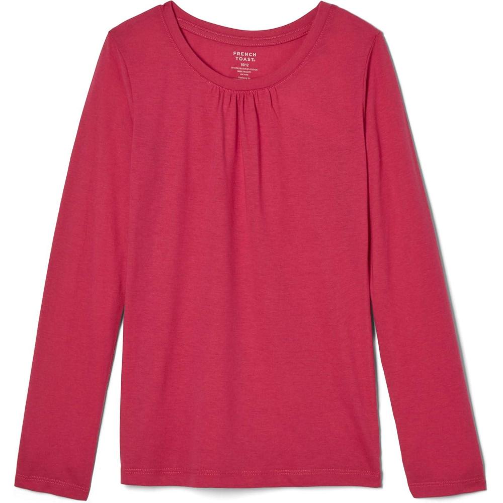 imageFrench Toast Girls Long Sleeve Crewneck Tee T ShirtFuchsia Burst