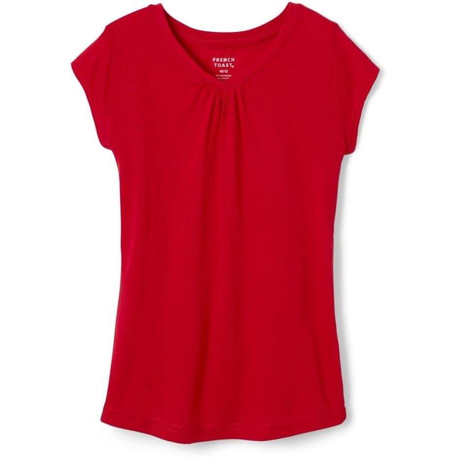 imageFrench Toast Girls Short Sleeve VNeck TShirt TeeRed