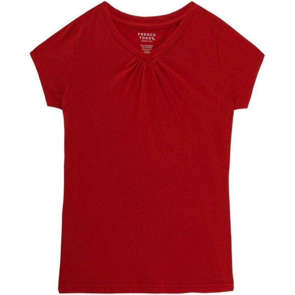 imageFrench Toast Girls Short Sleeve VNeck TShirt TeeTomato