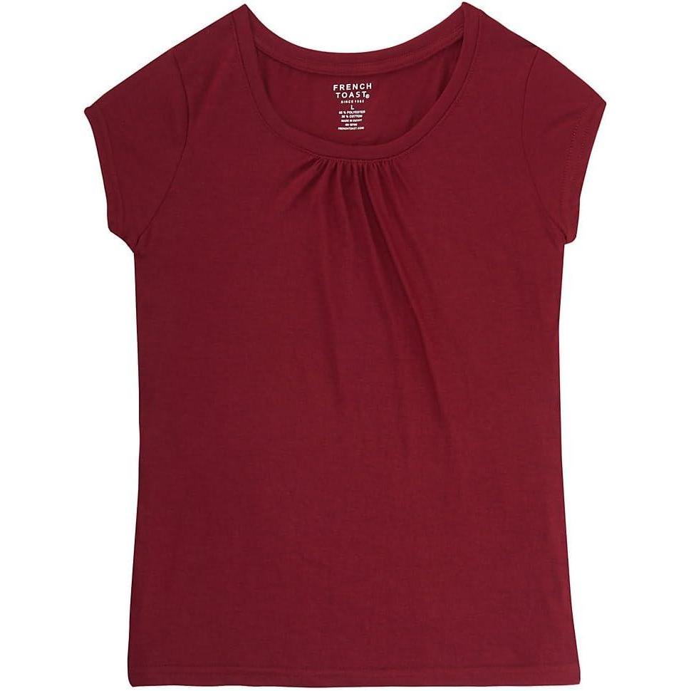 imageFrench Toast Girls Toddler Short Sleeve Crewneck Tee TShirtBeet Red