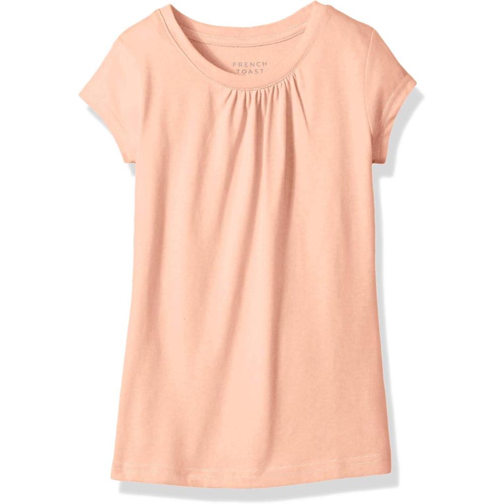 imageFrench Toast Girls Toddler Short Sleeve Crewneck Tee TShirtNeon Peach Heather