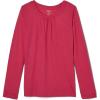 French Toast Girls Long Sleeve Crewneck Tee T Shirt(Fuchsia Pink)