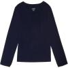French Toast Girls Long Sleeve Crewneck Tee T Shirt(Navy)