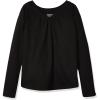 French Toast Girls’ Long Sleeve V-Neck Tee(Black)