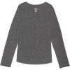 French Toast Girls’ Long Sleeve V-Neck Tee(Charcoal Heather Gray Single Dye)