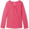 French Toast Girls’ Long Sleeve V-Neck Tee(Fuchsia Burst)