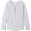 French Toast Girls’ Long Sleeve V-Neck Tee(Heather Gray)