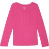 French Toast Girls’ Long Sleeve V-Neck Tee(Rose Violet)