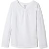 French Toast Girls’ Long Sleeve V-Neck Tee(White)