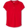 French Toast Girls Short Sleeve Moisture Wicking Sport Polo(Red)