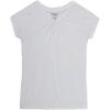 French Toast Girls Short Sleeve V-Neck T-Shirt Tee(White White)