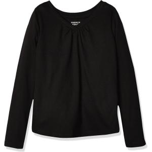 French Toast Girls’ Long Sleeve V-Neck Tee(Black)