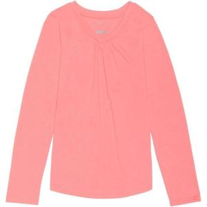 French Toast Girls’ Long Sleeve V-Neck Tee(Electric Pink)