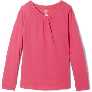 French Toast Girls’ Long Sleeve V-Neck Tee(Fuchsia Burst)