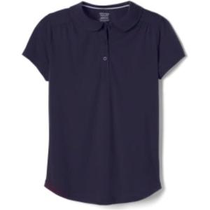 French Toast Girls Short Sleeve Moisture Wicking Sport Polo(Navy)