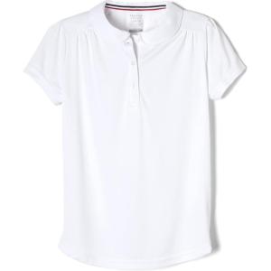 French Toast Girls Short Sleeve Moisture Wicking Sport Polo(White)