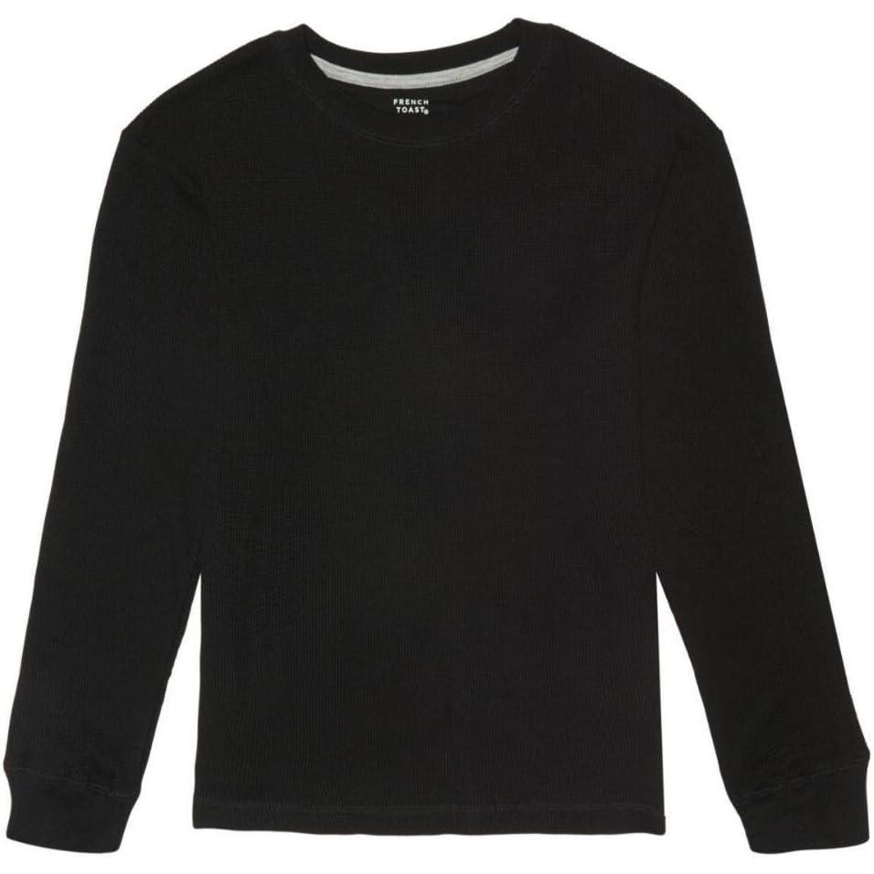 imageFrench Toast Boys Long Sleeve Thermal Waffle Tee TShirt WhiteBlack