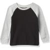 French Toast Boys Long Sleeve Thermal Waffle Tee T-Shirt White(Black Raglan)