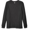 French Toast Boys Long Sleeve Thermal Waffle Tee T-Shirt White(Charcoal Heather (F17))
