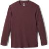 French Toast Boys Long Sleeve Thermal Waffle Tee T-Shirt White(Chocolate Burgundy (F19))