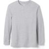 French Toast Boys Long Sleeve Thermal Waffle Tee T-Shirt White(Heather Gray)