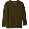 French Toast Boys Long Sleeve Thermal Waffle Tee T-Shirt White(Ivy Green (F17))