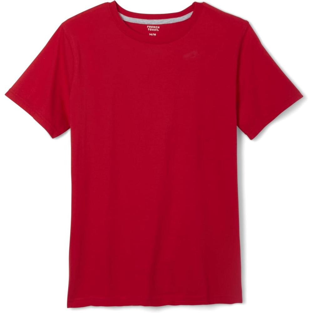 imageFrench Toast Boys Short Sleeve Crewneck Tee T ShirtRed
