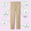 French Toast Boys Adaptive Updated Relaxed Fit Twill Pants with Hook and Loop Closure and Pull-Apart Leg Openings(Khaki)