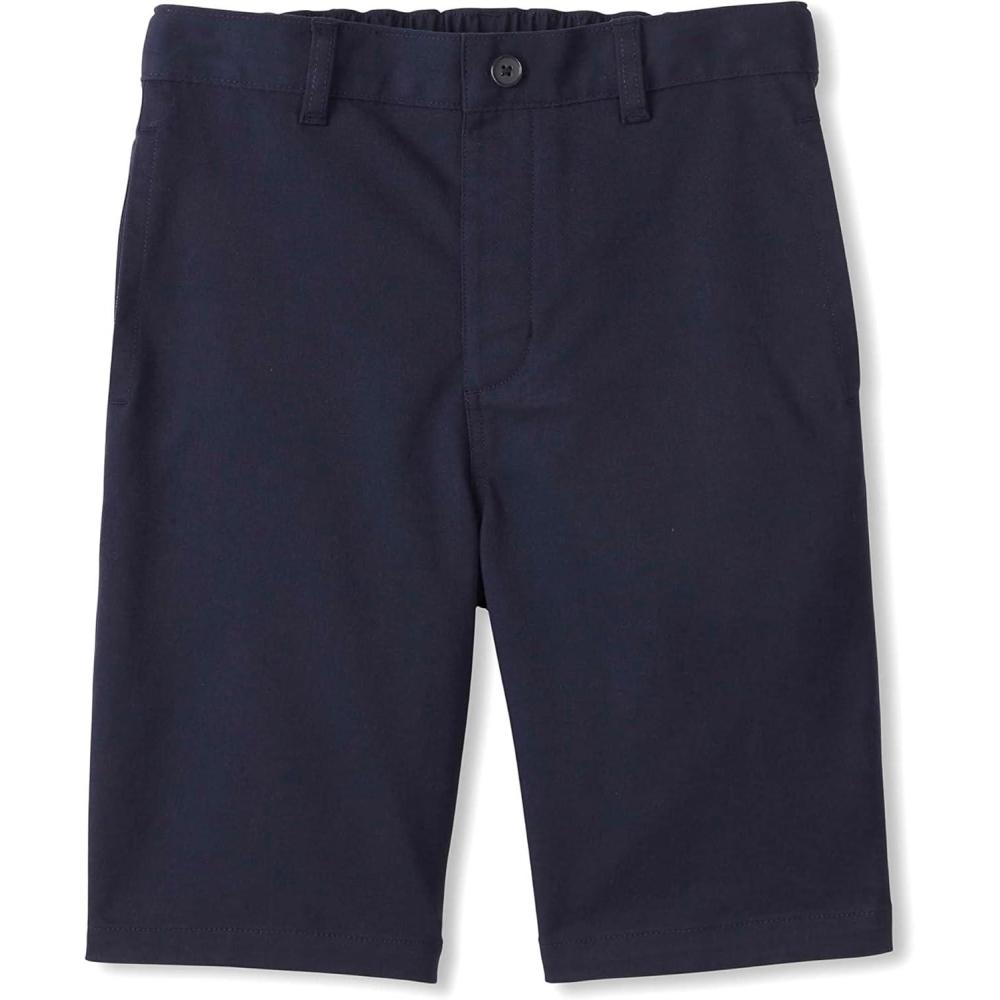 imageFrench Toast Boys Adaptive Bermuda Shorts with Hook and Loop ClosureNavy